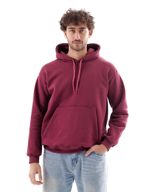 Basic Men Hoodie Burgundy